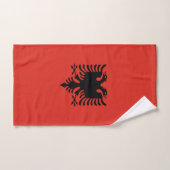 Drapeau albanais (Serviette à main)