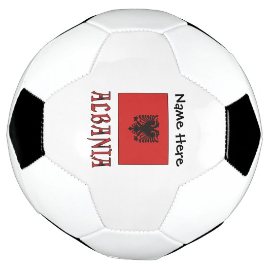 Drapeau albanais avec votre nom (Tourné)