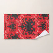 Drapeau albanais motif 2 (Serviette à main)