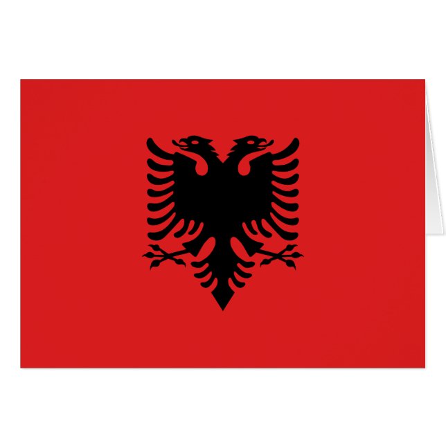 Drapeau albanais patriotique (Devant horizontal)