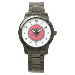 Drapeau Albanie homme surdimensionné Montre bracel