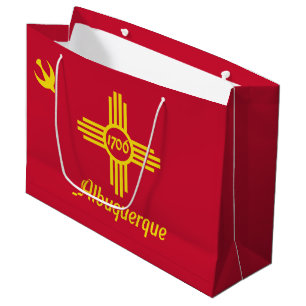 Drapeau Albuquerque, Nouveau-Mexique Grand sac cad