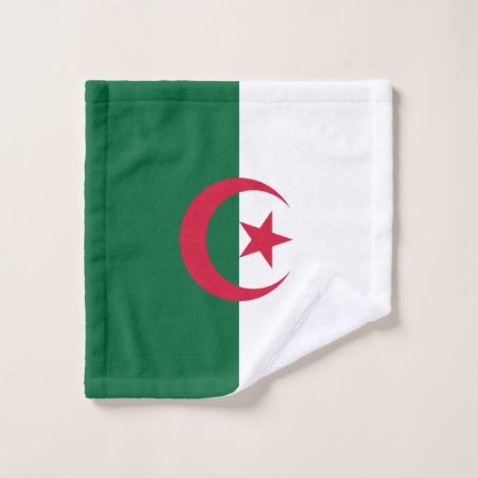 Drapeau algérien patriotique (Gant de toilette)