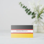 Drapeau Allemagne, Carte de visite entièrement per (Debout devant)