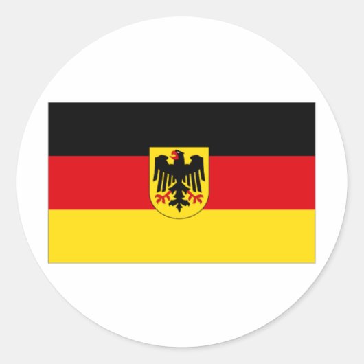 Drapeau allemand avec autocollants ronds aigle (Devant)