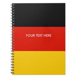 Drapeau allemand de carnet de notes à spirale fai