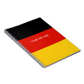 Drapeau allemand de carnet de notes à spirale fait (Côté Droit)