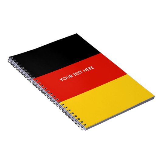 Drapeau allemand de carnet de notes à spirale fait (Côté Droit)