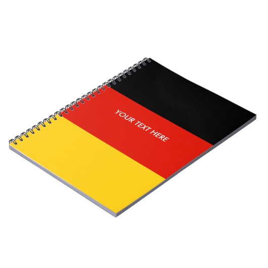 Drapeau allemand de carnet de notes à spirale fait (Côté gauche)