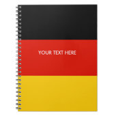 Drapeau allemand de carnet de notes à spirale fait (Devant)