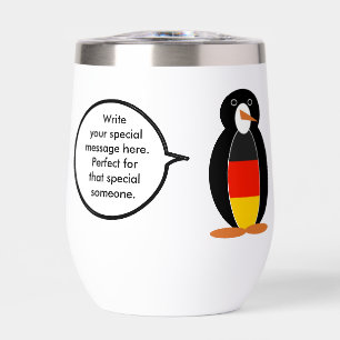 Drapeau allemand Ms Penguin personnalisé parlant
