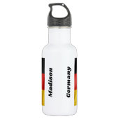 Drapeau allemand nom personnalisé bouteilles d'eau (Dos)
