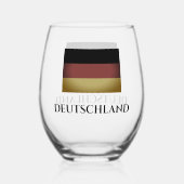Drapeau allemand vintage verre à vin (Verso)