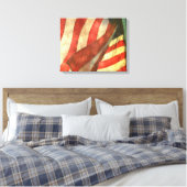 Drapeau américain (4 panneaux) Toile enveloppée (Insitu(Chambre))
