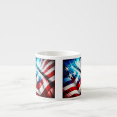 Drapeau américain Abstrait Espresso Mug (Devant)