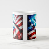 Drapeau américain Abstrait Jumbo Mug (Devant)