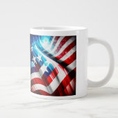 Drapeau américain Abstrait Jumbo Mug (Droite)