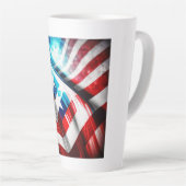Drapeau américain Abstrait latte Mug (Angle droit)