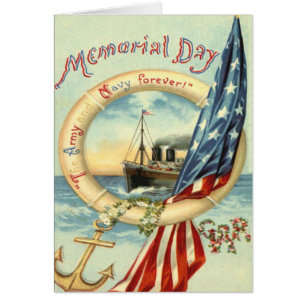 Drapeau américain Ancre Fleurs Préserver la vie