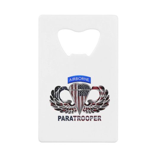 Drapeau américain avec ailes aéroportées et parach (Devant)