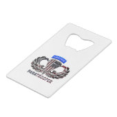 Drapeau américain avec ailes aéroportées et parach (Devant Angle)