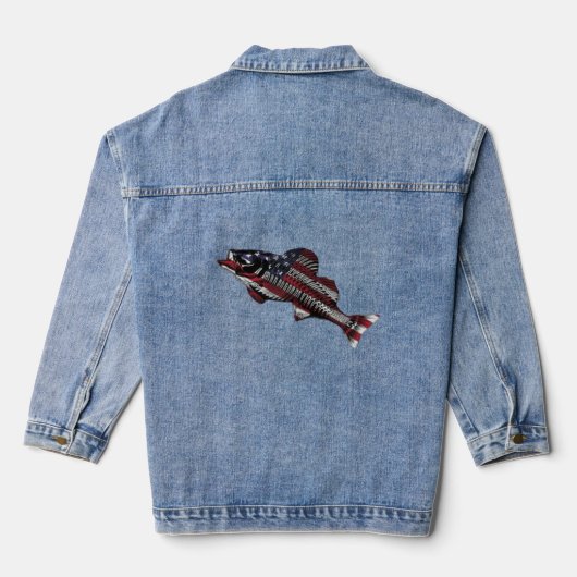 Drapeau américain avec 🎣 de pêche (Verso)