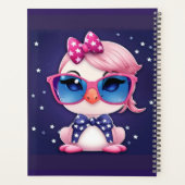 Drapeau américain avec Flamant rose Cartoon-14484 (Dos)