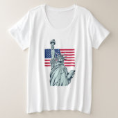 Drapeau américain avec Lady Liberty (Design devant)