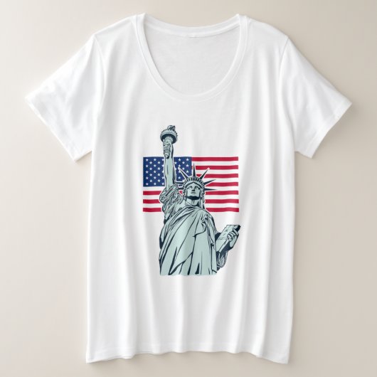 Drapeau américain avec Lady Liberty (Design devant)
