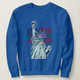 Drapeau américain avec Lady Liberty Sweatshirt