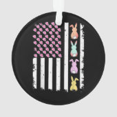 Drapeau américain avec lapin pour le jour de Pâque (dos)