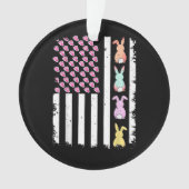 Drapeau américain avec lapin pour le jour de Pâque (devant)