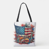 Drapeau américain avec un Sac fourre-tout emblémat (Dos)