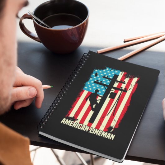 Drapeau américain Carnet de câble électrique