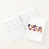Drapeau américain Carnet USA (Intérieur)