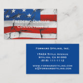 Drapeau américain Carte de visite de style patriot (Devant / Derrière)