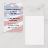 Drapeau américain Carte de visite patriotique vert (Devant / Derrière)