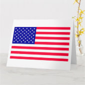 Drapeau américain Carte de voeux pliée (Fleur jaune)