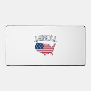 Drapeau américain Carte Patriotique Vintage Graphi