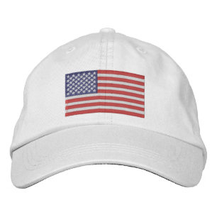 Drapeau américain casquette brodé