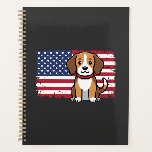 Drapeau Américain Chien Patriote Vector (Devant)