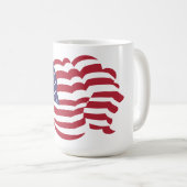 Drapeau américain Cloud Coffee Mug (Devant droit)