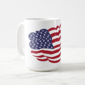 Drapeau américain Cloud Coffee Mug (Devant gauche)