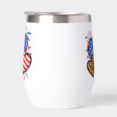 Drapeau Américain Cœur Léopard Sublimation-64210 (Droite)