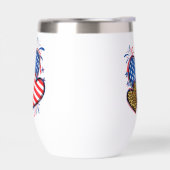 Drapeau Américain Cœur Léopard Sublimation-64210 (Gauche)