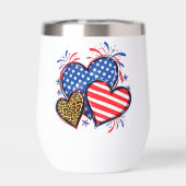 Drapeau Américain Cœur Léopard Sublimation-64210 (Arrière)