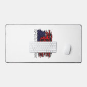 Drapeau américain crâne rouge Halloween Toiles d'a (Clavier et souris)