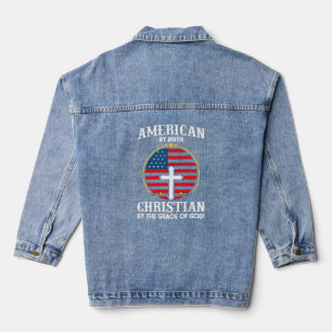 Drapeau américain Croix chrétienne Typographie Art