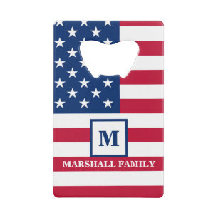 Drapeau américain Customisé Monogramme 4 juillet