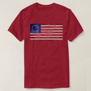 drapeau américain de 1776, t-shirt rose betsy
